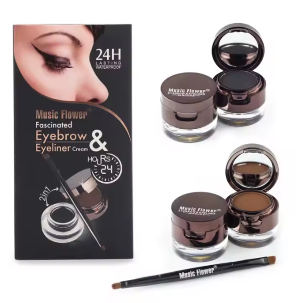 Eyeliner cream Quick Drying Makeup Brushes For Eye Liner Long-lasting Waterproof Black Brown Gel Cosmetic Tool