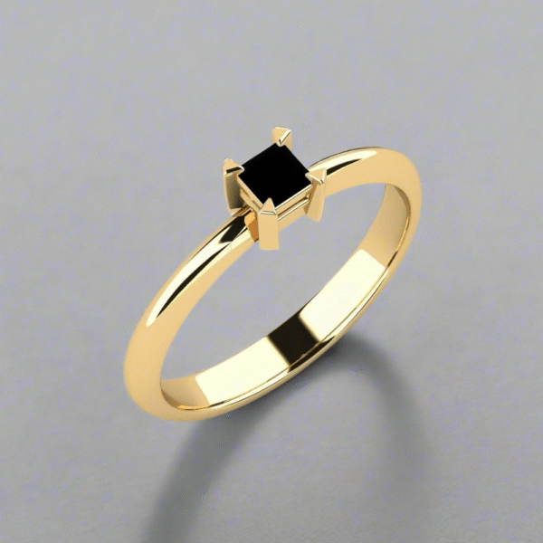 GEM'S BALLET Round Moissanite Father's Ring – Timeless Elegance for Him
