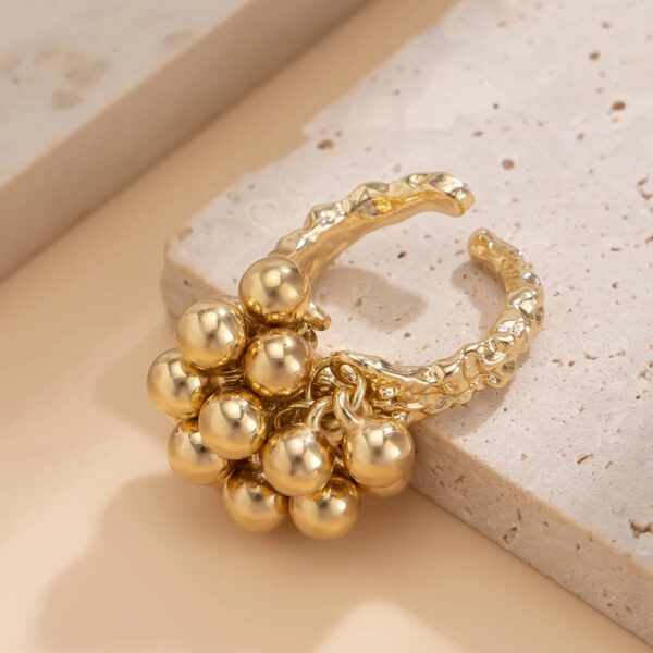 Trending Irregular Metal Open Finger Ring Couple Punk Jewelry